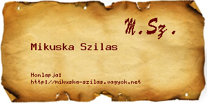 Mikuska Szilas névjegykártya